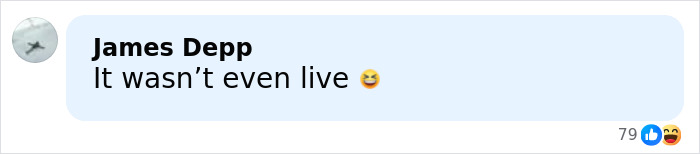 Screenshot of a social media comment by James Depp reacting to Kid Rock alternative halftime show criticism.