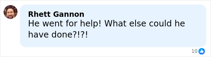 Comment from Rhett Gannon expressing disbelief about climber’s actions before allegedly leaving girlfriend on mountain.