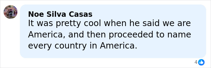 Comment by Noe Silva Casas on social media praising Bad Bunny's Super Bowl 2026 halftime show performance.