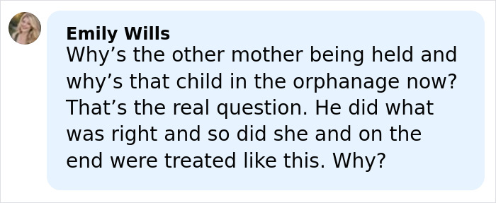 Woman Emily Wills commenting on missing kids returned to dad after mom’s doomsday abduction controversy.
