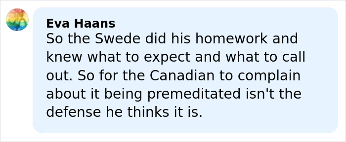 Comment discussing Canada’s alleged cheating in the Olympics and the controversy surrounding it.