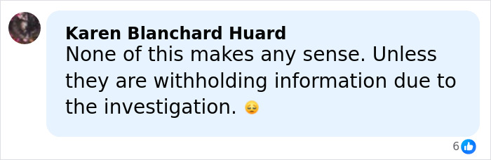 Comment by Karen Blanchard Huard expressing confusion about withheld information in the FBI ransom note investigation.