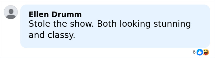 Comment by Ellen Drumm praising Kate Middleton and Prince William's appearance, highlighting their stunning and classy look.