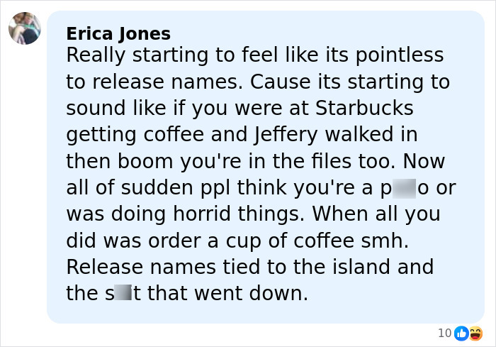 Alt text: Erica Jones commenting on Jon Stewart breaking silence after his name appears in Epstein files, discussing public reactions.
