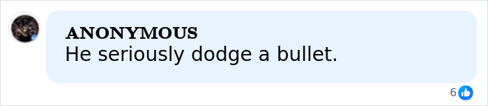 Comment from an anonymous user stating he seriously dodge a bullet in response to Joe Rogan Epstein files mention.