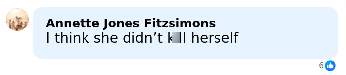 Screenshot of a social media comment discussing opinions related to police report and Anne Burrell’s tragic passing details. Screenshot of a social media comment discussing opinions related to police report and Anne Burrell’s tragic passing details.