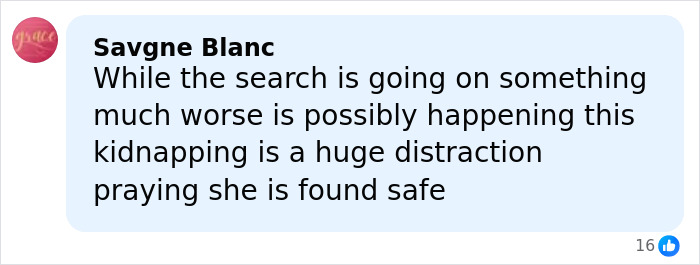Comment about kidnapping as a distraction during search related to disappearance of Savannah Guthrie's mom theory.