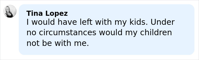 Comment from Tina Lopez about leaving her children, related to North Carolina mom of three who disappeared after abandoning family.