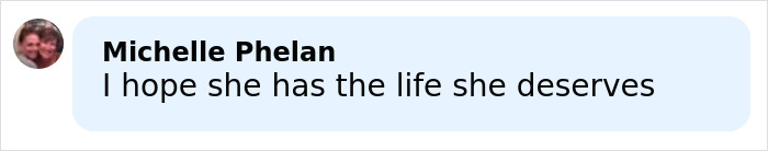 Comment from Michelle Phelan expressing hope for a North Carolina mom of three who disappeared 24 years ago.