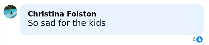 Screenshot of a social media comment expressing sympathy for kids related to North Carolina mom of three who disappeared.