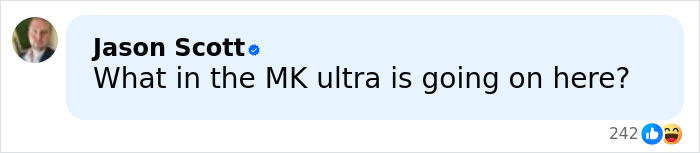 Screenshot of a social media comment by Jason Scott questioning recent events related to disturbing criminal history. Screenshot of a social media comment by Jason Scott questioning recent events related to disturbing criminal history.