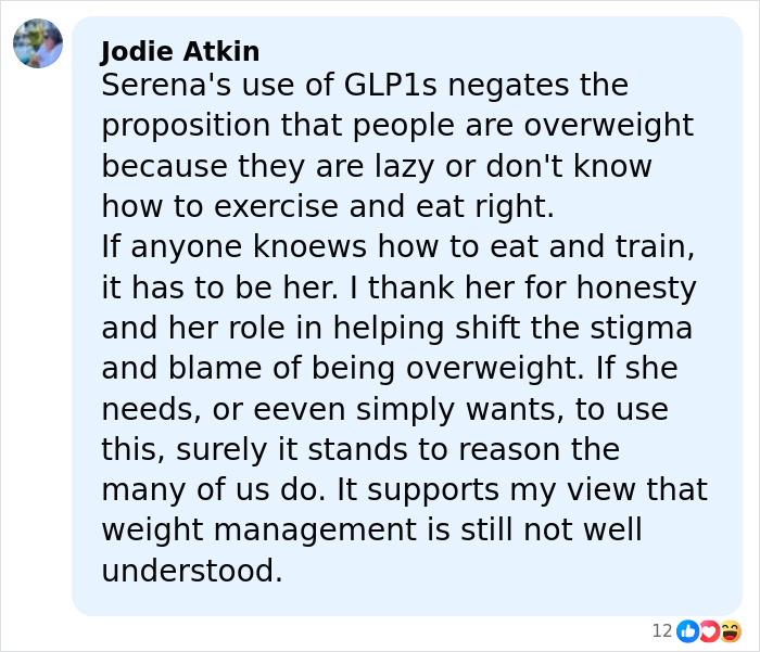 Comment on Serena Williams&rsquo; controversial weight loss transformation and backlash over Super Bowl ad.