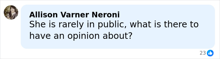 Facebook comment by Allison Varner Neroni questioning public opinions on Melania Trump compared to past First Ladies.