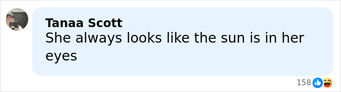 Comment by Tanaa Scott saying she always looks like the sun is in Melania Trump's eyes in fresh poll highlights.