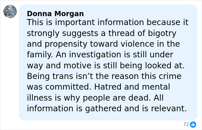 Comment by Donna Morgan discussing the disturbing criminal history linked to Roberta Esposito's son after a fatal hockey game attack. Comment by Donna Morgan discussing the disturbing criminal history linked to Roberta Esposito's son after a fatal hockey game attack.