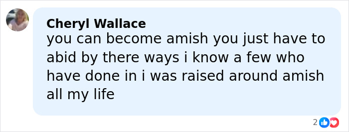 Commenter Cheryl Wallace shares her experience growing up Amish and explains how to become Amish in Pennsylvania.