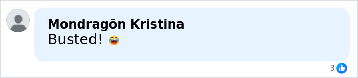 Comment by Mondrag&oacute;n Kristina saying Busted with a laughing emoji, reacting to Timoth&eacute;e Chalamet and Anamaria Vartolomei conspiracy theories.