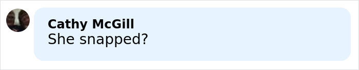 Screenshot of a text message from Cathy McGill reading She snapped, related to Utah dance mom parent clash.