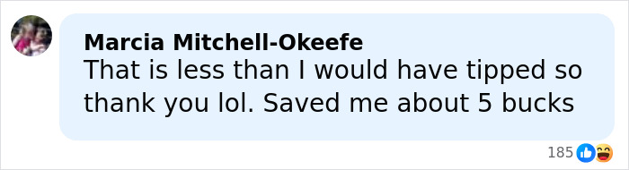 Customer comment on automatic 20% tip policy at top American restaurant sparks online outrage.