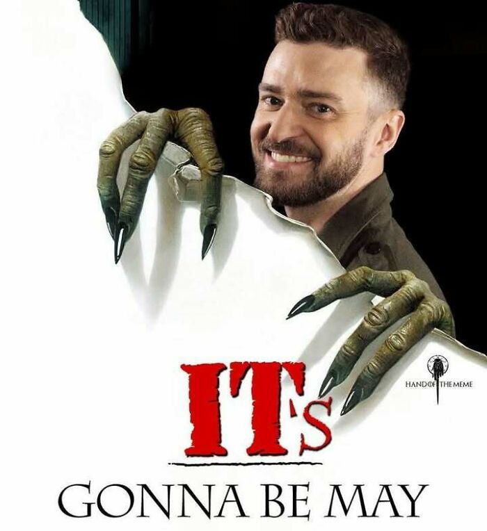 Man smiling with monster claws ripping paper showing meme text referencing hilarious memes and viral humor.