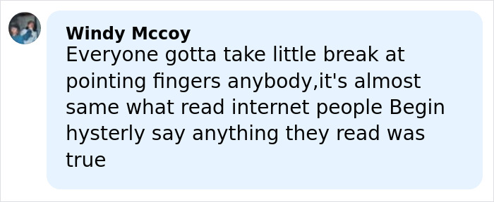 Comment from Windy Mccoy discussing reactions to online claims about Kurt Cobain homicide report.