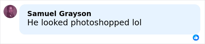 Comment screenshot showing Samuel Grayson saying he looked photoshopped lol, related to Trump&rsquo;s kids before State of the Union speech.