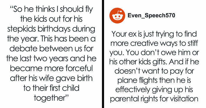 Guy Expects Ex To Spend Loads Of Money Flying Kids Out To Meet His New Fam, Mad When She Says No