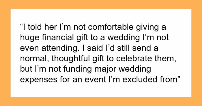 Aunt Pressures Woman To Fund Wedding Expenses, She Declines After Being Excluded From Guest List