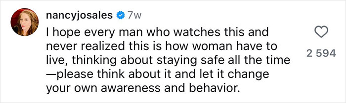 Tweet text from a verified user emphasizing the importance of safety tips for women and personal awareness.