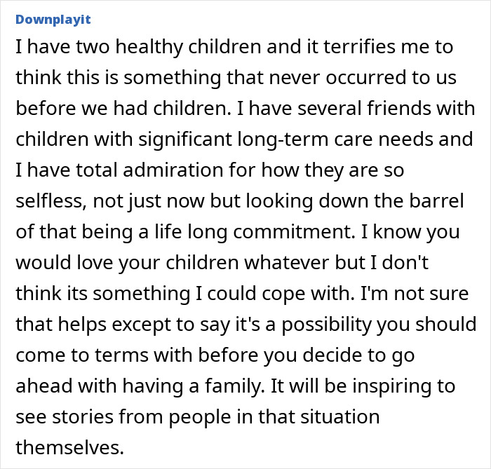 Text excerpt discussing concerns about parenting autistic children and reconsidering motherhood limits after knowing cousin&rsquo;s autistic kids.