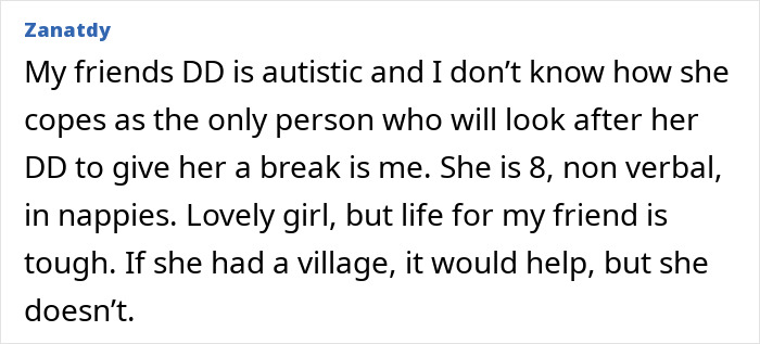 Text discussing challenges of caring for autistic kids and reconsidering motherhood due to awareness of personal limits.
