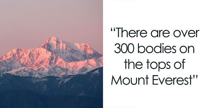 “There Are Over 300 Bodies On The Tops Of Mount Everest”: 30 Creepy Facts That Are Anything But Fun