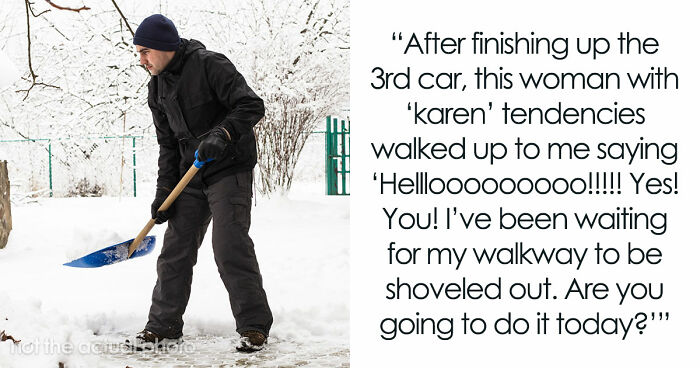 Mistaken For The HOA, Guy Tries To Calm Down Karen Who Demands A Clean Driveway