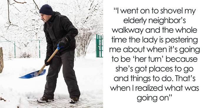 Guy Shovels Snow For Elderly Neighbor, Random Lady Decides He’s The HOA And Orders Her Walkway Done