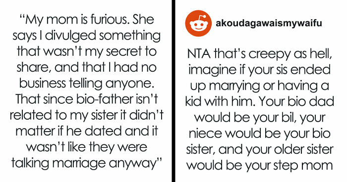 “[Am I A Jerk] For Telling My Sister She Is Dating My Bio-Father?”