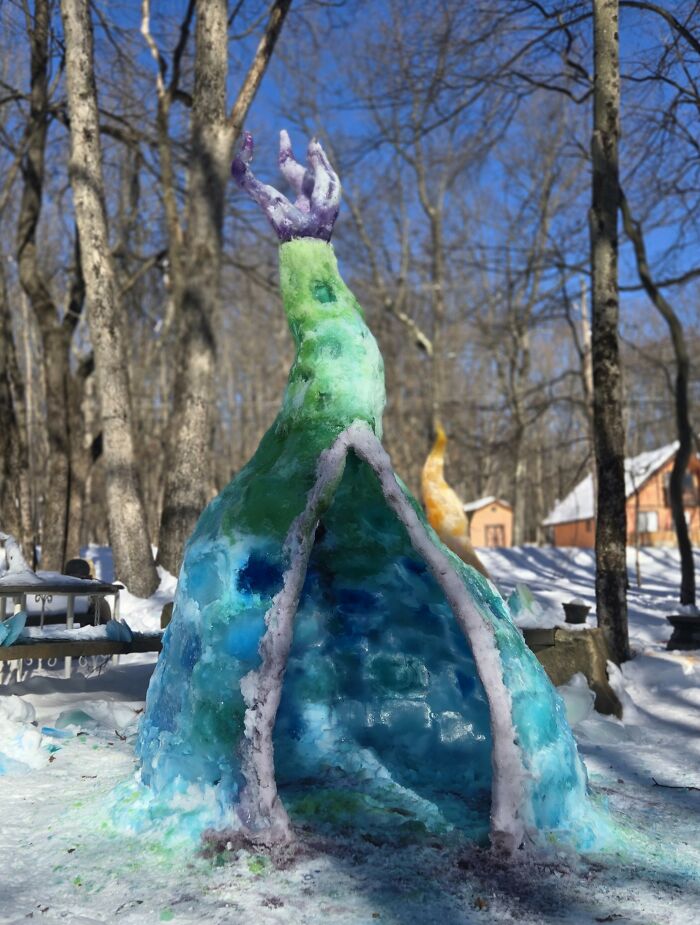 I'm A Stone Mason, Using Snow And Ice During The Winter To Make Art