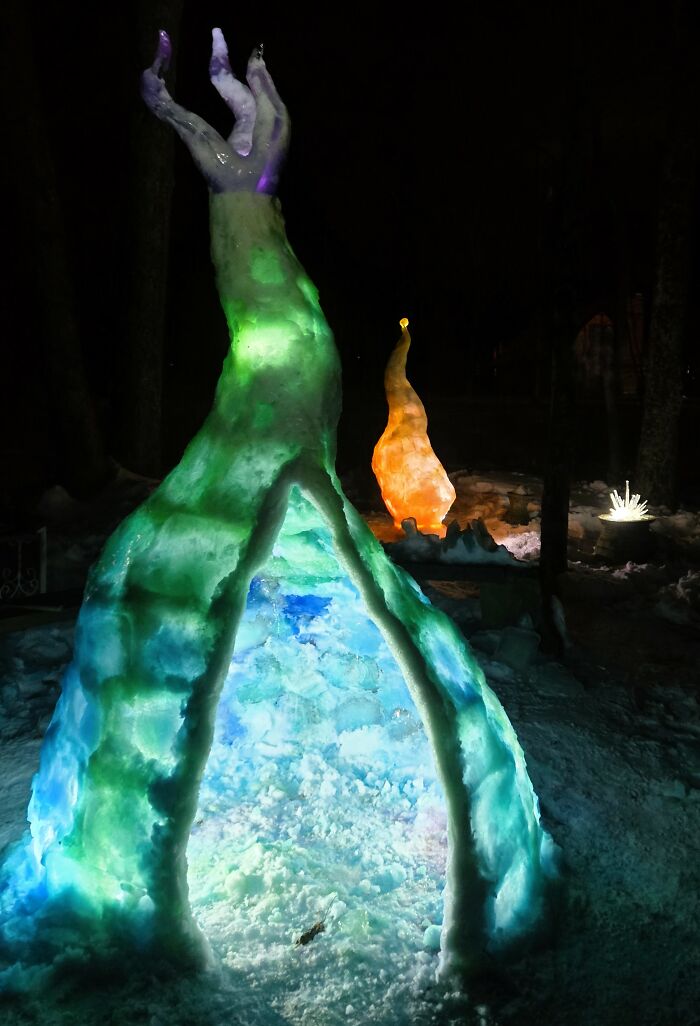 I'm A Stone Mason, Using Snow And Ice During The Winter To Make Art