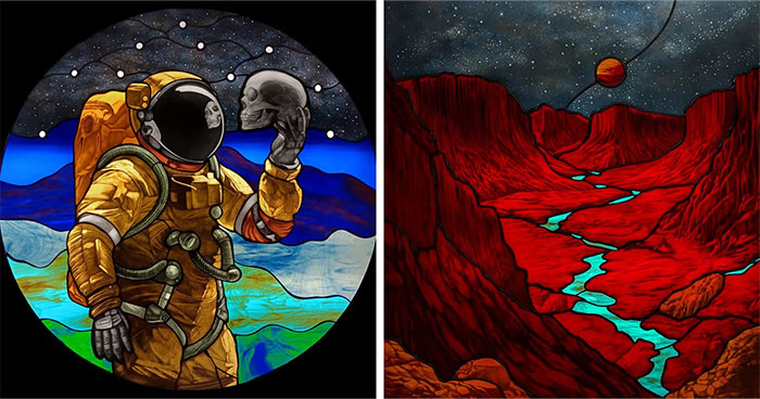 Artist Creates Stained Glass That Changes With The Light (30 Pics)