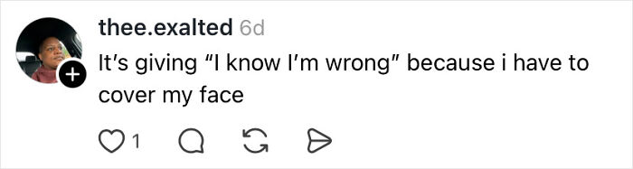 Screenshot of a social media comment criticizing someone for covering their face in a discussion about a teacher jailed over alleged racist attack. Screenshot of a social media comment criticizing someone for covering their face in a discussion about a teacher jailed over alleged racist attack.