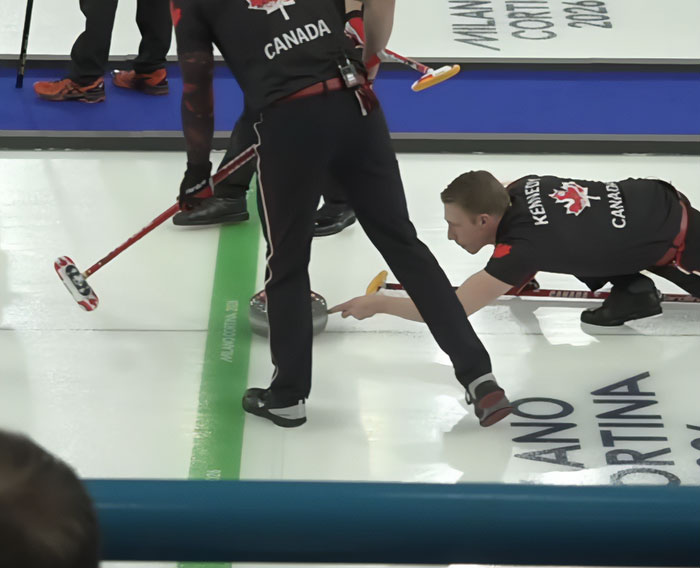Canadian curling team competing in the Olympics after major change following cheating accusations from multiple countries.