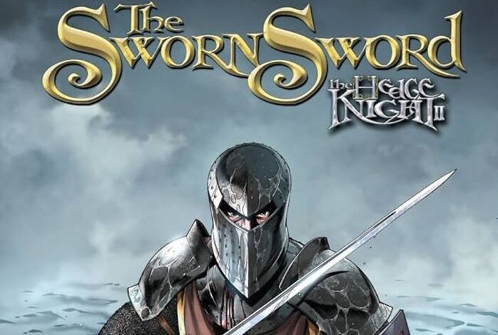 Knight of the Seven Kingdoms Season 2 fan art showing a medieval knight in armor holding a sword against a cloudy sky background.
