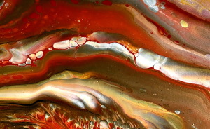 Heart Of The Inferno: Acrylic Pour With Explosive Blends