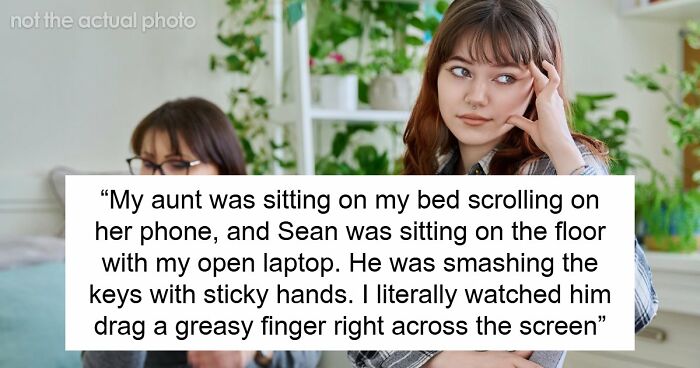 Freelance Designer Watches Her $2K Laptop Nearly Ruined By 5YO Cousin, Kicks Him And His Mom Out