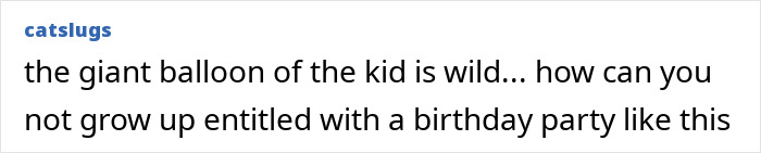 Comment about giant balloon at kids&rsquo; birthday party criticizing Travis Scott and Kylie Jenner&rsquo;s appalling theme choice.