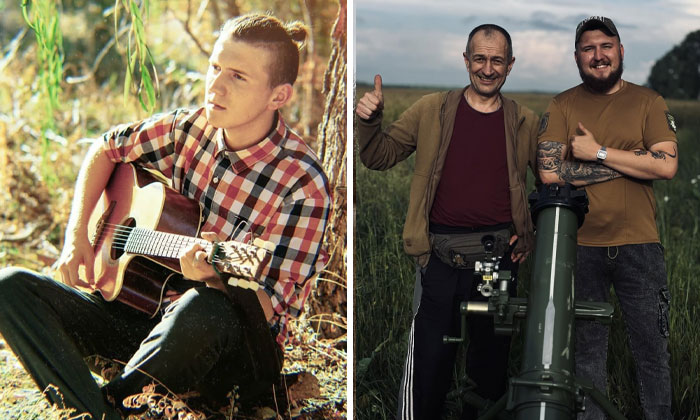 Before-and-after photos of Ukrainian soldiers showing powerful transformations amid the war, highlighting resilience and strength.