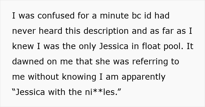 Text about a man buying his wife new bras after learning about her work nickname, describing his embarrassment.