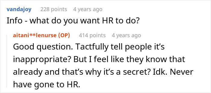 Couple sitting at a table with laptops, discussing after husband learns wife&rsquo;s work nickname and buys her new bras.