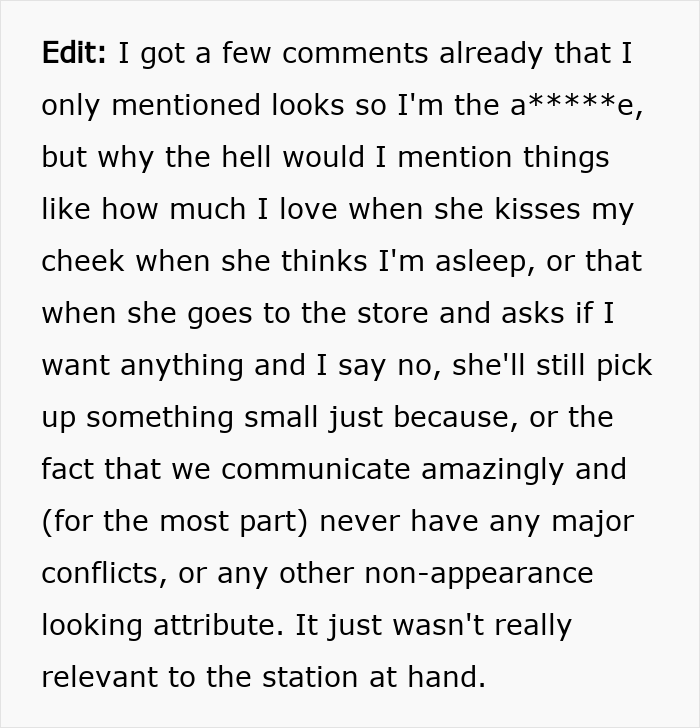 Text excerpt discussing a man feeling embarrassed by girlfriend&rsquo;s style and reflecting on childhood trauma.