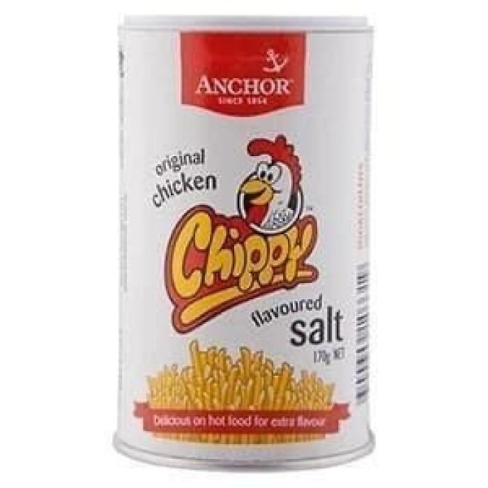 Chippy flavored salt container with original chicken taste, popular seasoning for hot food in various countries.