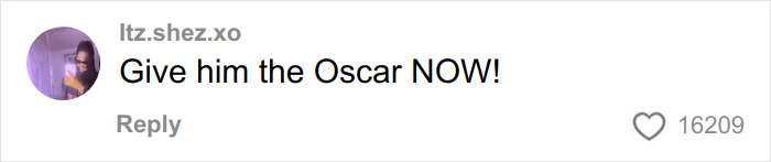 Social media comment praising Michael B. Jordan’s performance, reflecting fans’ stunned reaction to his role in Sinners Twins.